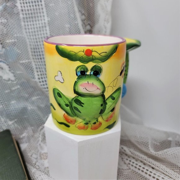 Frog Coffee Mug Lilly Pad Handle Tea Cup - Picture 6 of 8
